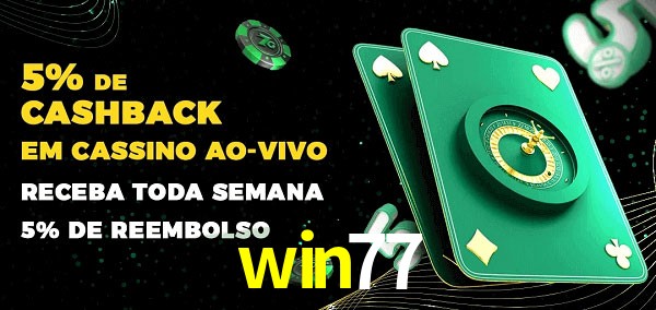 Promoções do cassino ao Vivo win77